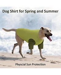 Aronkl 2 Pack Breathable Cotton Spandex Dog T-shirts for Year-Round Comfort