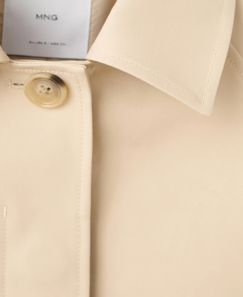 Mango Women's Oversized Short Trench Coat