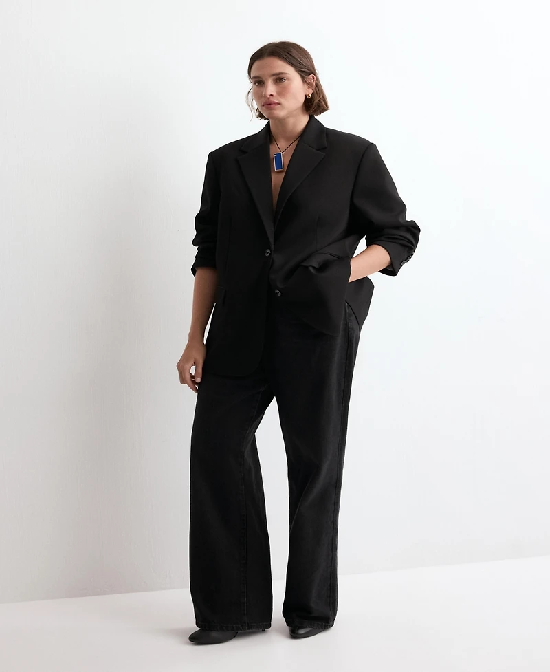 Mango Women's Flap Pockets Straight Blazer