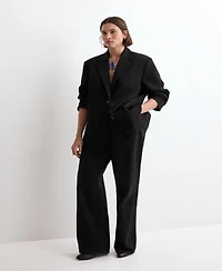 Mango Women's Flap Pockets Straight Blazer