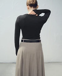 Mango Women's Draped Combined T-Shirt