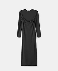 Mango Women's Draped Combined Dress