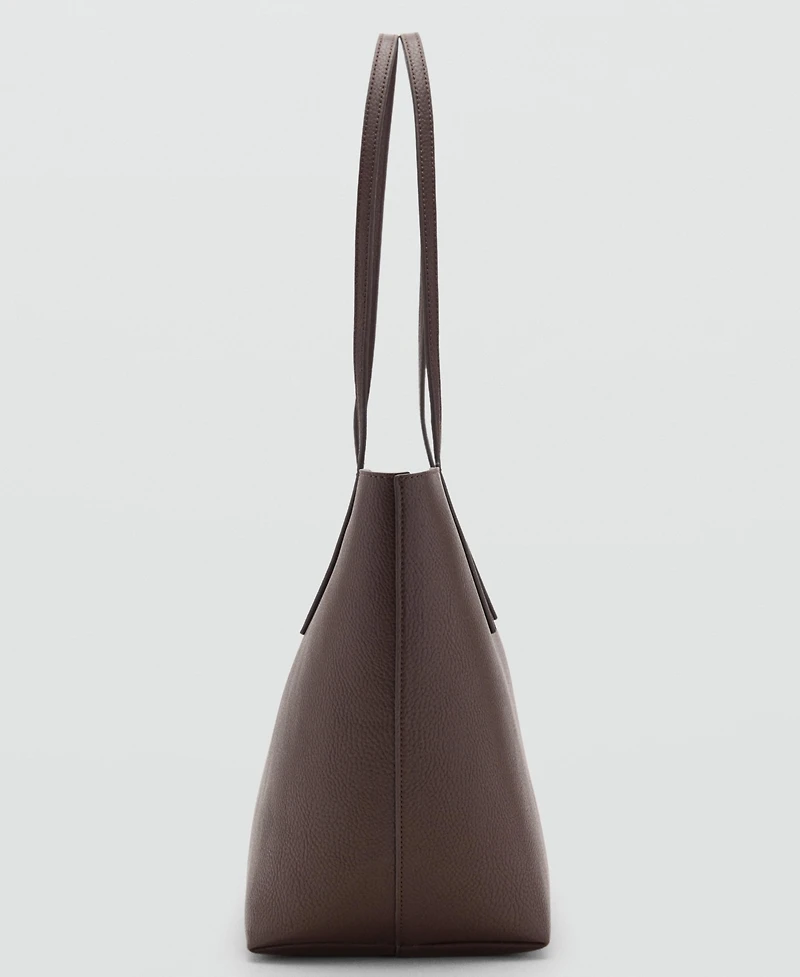 Mango Women's Double Handle Shopper Bag