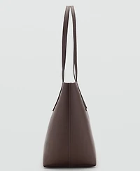 Mango Women's Double Handle Shopper Bag