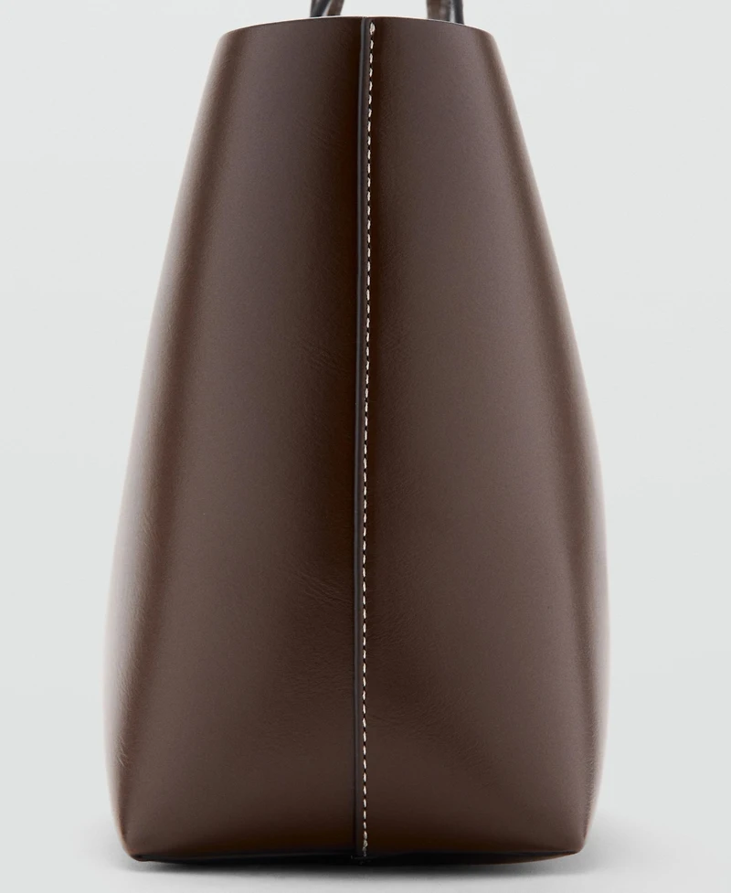 Mango Women's Double Handle Shopper Bag