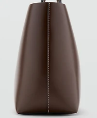 Mango Women's Double Handle Shopper Bag