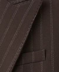 Mango Women's Double-Breasted Pinstripe Suit Blazer