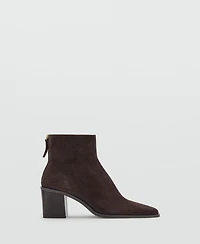 Mango Women's Suede Block-Heel Boots