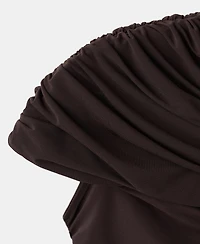 Mango Women's Gathered Body Flared Dress