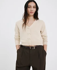 Mango Women's Ties Knitted Cardigan