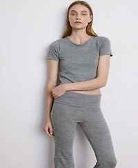 Mango Women's Studded Knit Trousers