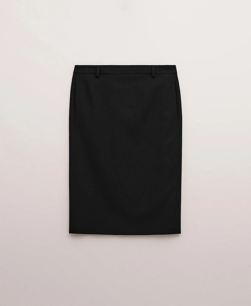 Mango Women's Wool-Blend Midi Skirt