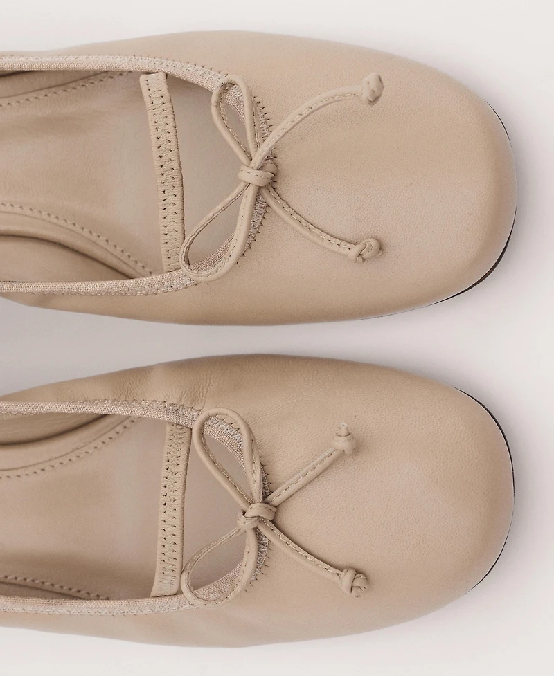 Mango Women's Block Heel Ballerina Shoes