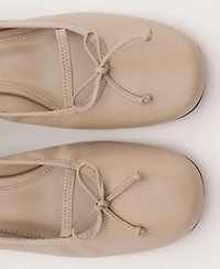 Mango Women's Block Heel Ballerina Shoes