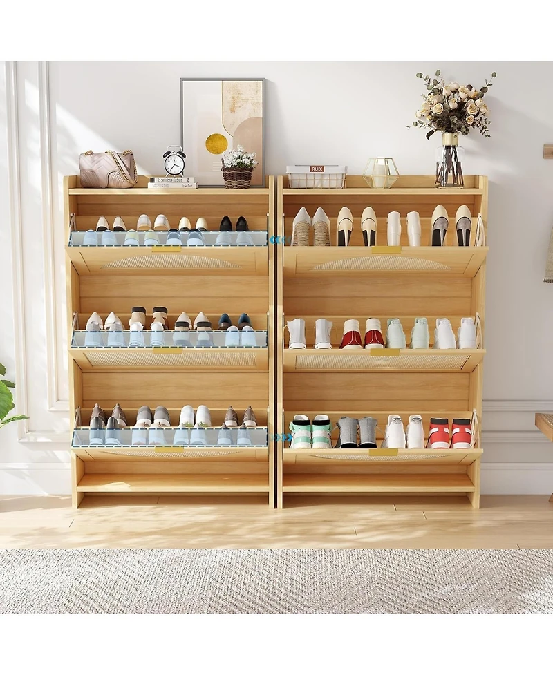 gaomon Flip-Drawer Shoe Storage Cabinet