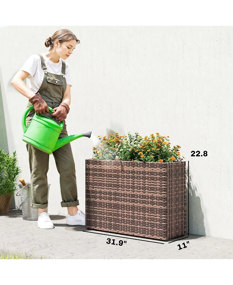 Outsunny Raised Garden Bed with Adjustable Foot Pads,