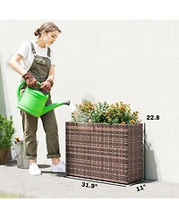 Outsunny Raised Garden Bed with Adjustable Foot Pads,