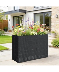 Outsunny Raised Garden Bed with Adjustable Foot Pads,