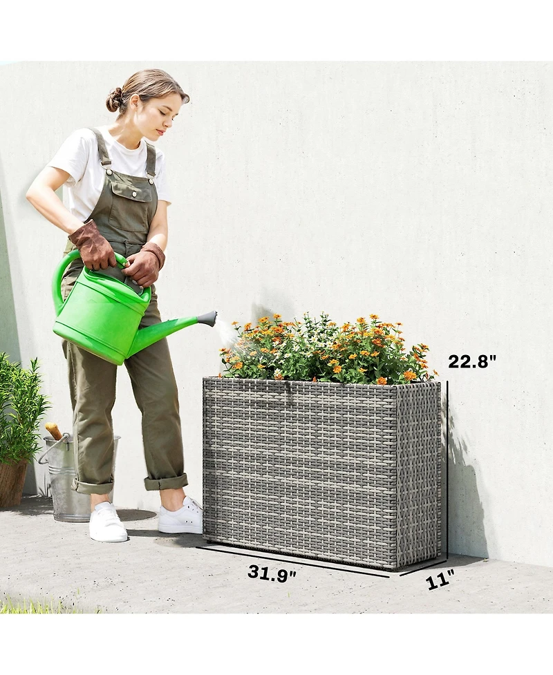 Outsunny Raised Garden Bed with Adjustable Foot Pads,