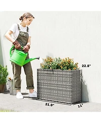 Outsunny Raised Garden Bed with Adjustable Foot Pads,