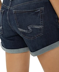 Silver Jeans Co. Women's Boyfriend Mid-Rise Luxe Stretch Shorts