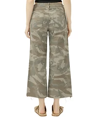 Silver Jeans Co. Women's Suki Mid-Rise Cropped Wide-Leg Camo