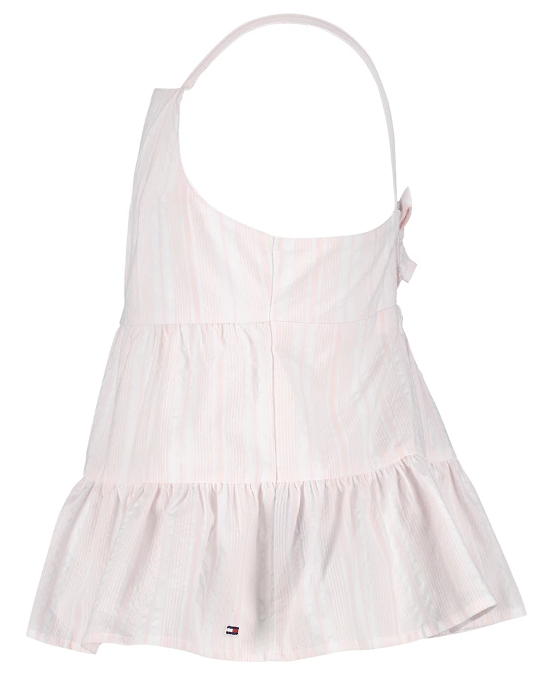 Tommy Hilfiger Girls' 7-16 Tiered Strappy Square Neck Top