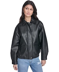 Levi's Women's Faux Leather Relaxed-Fit Bomber Jacket