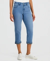Style & Co Women's Mid-Rise Curvy Capri Jeans, Macy's Exclusive