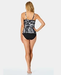 Anne Cole Women's Underwire Surplice Tri Tankini Top