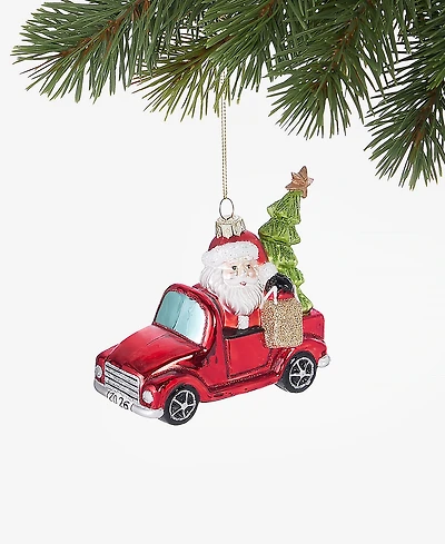 Holiday Lane Texas Santa In Truck Ornament, Macy's Exclusive