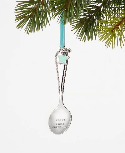 Holiday Lane Baby's First Blue Christmas Spoon 2026 Ornament, Macy's Exclusive