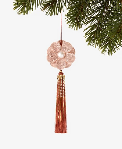 Holiday Lane Jeweled Classics Flower with Tassel Ornament, Macy's Exclusive