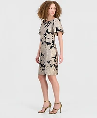 Connected Women's Jacquard Sheath Dress