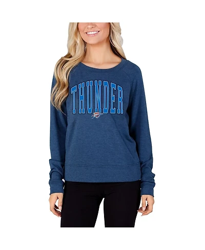 Concepts Sport Women's Navy Oklahoma City Thunder Mainstream Terry Long Sleeve Top