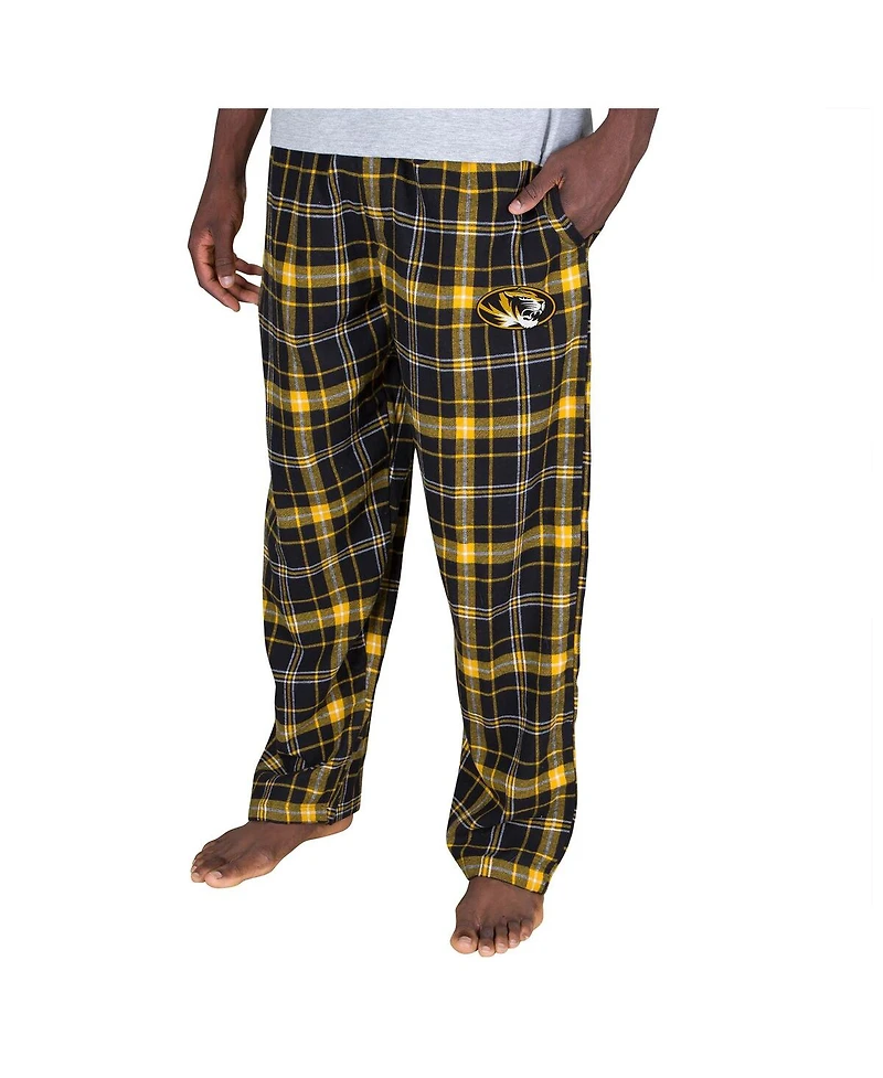 Concepts Sport Men's Black/Gold Missouri Tigers Ultimate Flannel Pants