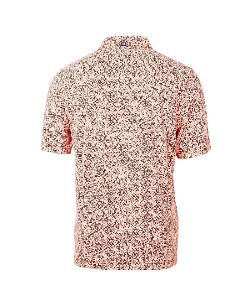 Cutter & Buck Men's Orange Tampa Bay Buccaneers Throwback Logo Virtue Eco-Pique Botanical Polo Shirt