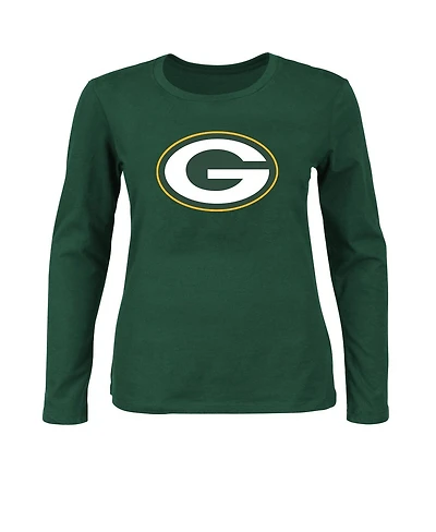 Fanatics Women's Green Green Bay Packers Plus Size Long Sleeve T-Shirt