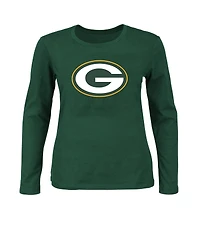 Fanatics Women's Green Green Bay Packers Plus Size Long Sleeve T-Shirt