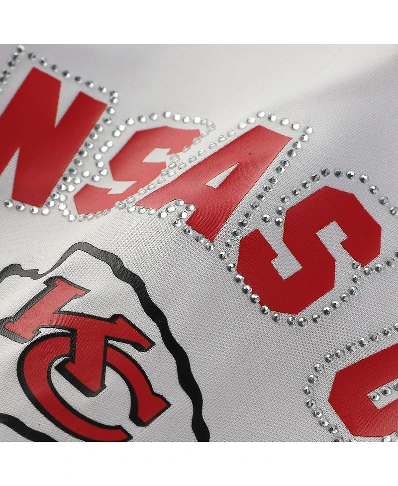 Fanatics Women's Patrick Mahomes White Kansas City Chiefs Plus Bling V-Neck T-Shirt