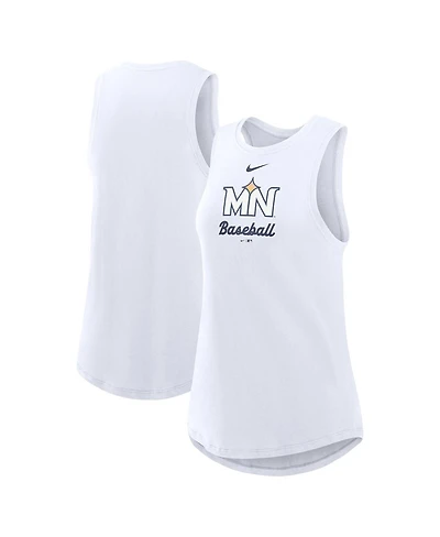 Nike Women's White Minnesota Twins City Connect Tricode High Neck Dri-fit Tank Top
