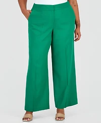 Tahari Asl Women's Mid-Rise Wide-Leg Pants