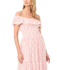 Vince Camuto Women's Off-The-Shoulder Ruffle Tier Dress