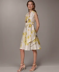 Donna Karan New York Women's A-Line Floral Midi Dress