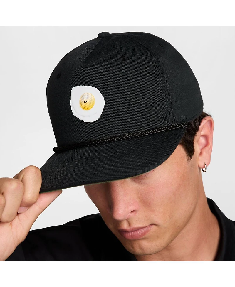 Nike Men's and Women's Black Fried Egg Pro Dri-fit Snapback Hat