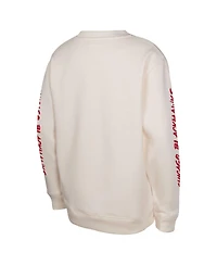 Outerstuff Big Boys and Girls Cream Chicago Blackhawks Star Power Pullover Sweatshirt