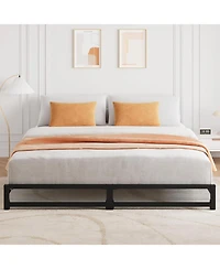 gaomon 6 Inch Size Metal Platform Bed Frame with Steel Slat Support, Mattress Foundation and No Box Spring Needed