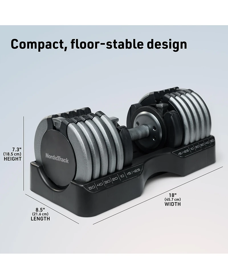 NordicTrack Single 55lb Select-a-Weight Dumbbell