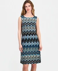 Connected Women's Round-Neck Sleeveless Sheath Dress