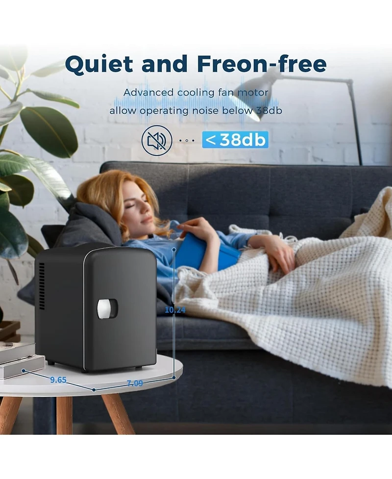 Antarctic Star Portable Mini Fridge, 4L Skincare & Beverage Cooler (Ac/Dc)